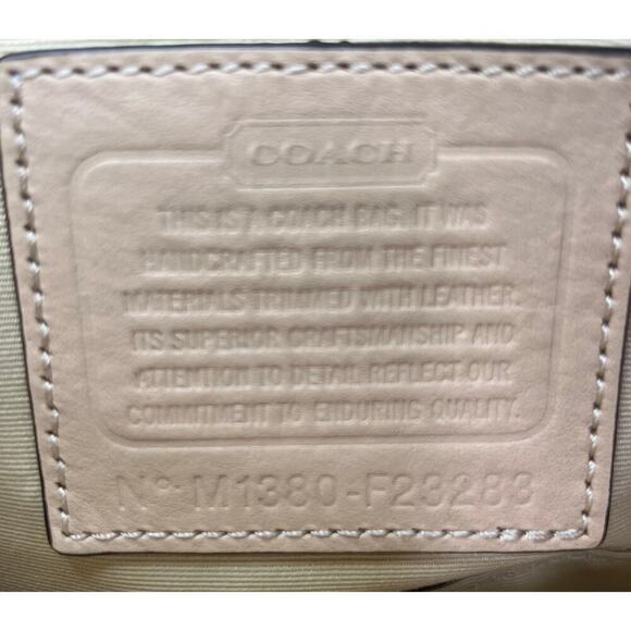 Coach F23283 Zebra Print Canvas Tote Bag & Matching Wristlet - Picture 13 of 14